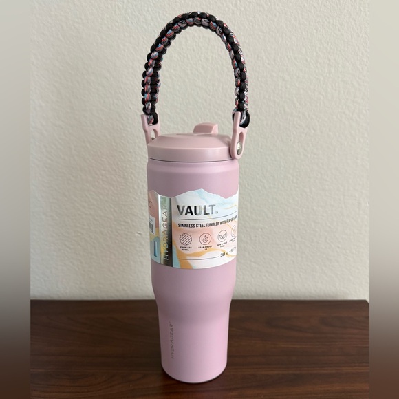 Rare HydraGear VAULT Insulated Tumbler With Flip Straw & Removable Handle
